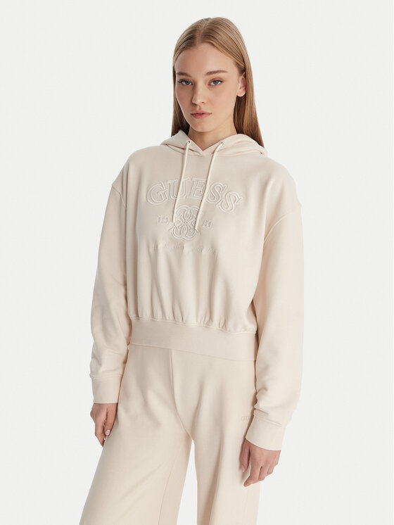 Guess Bluza V6RQ03 KD761 Écru Regular Fit