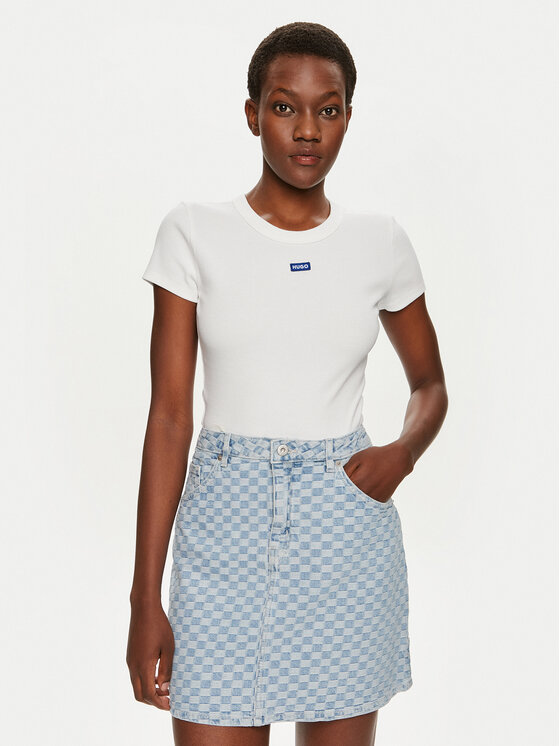 HUGO Hugo Póló Easy 50523924 Fehér Slim Fit