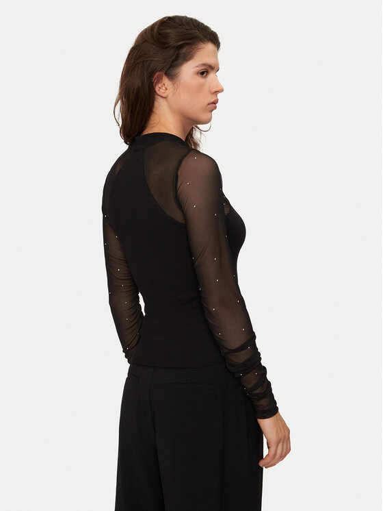 Noisy May Noisy May Bluză Maya 27032594 Negru Regular Fit