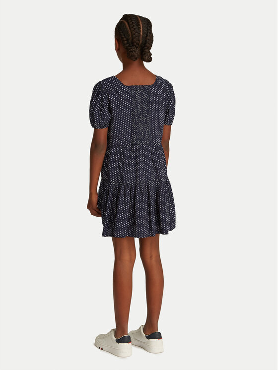 Tommy Hilfiger Tommy Hilfiger Rochie de zi KG0KG08337 M Bleumarin Regular Fit