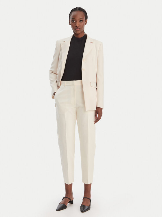 Calvin Klein Calvin Klein Chino nohavice LV044B916G Écru Regular Fit
