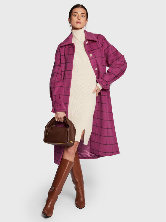 Custommade Custommade Płaszcz wełniany Isabel 999540835 Różowy Regular Fit