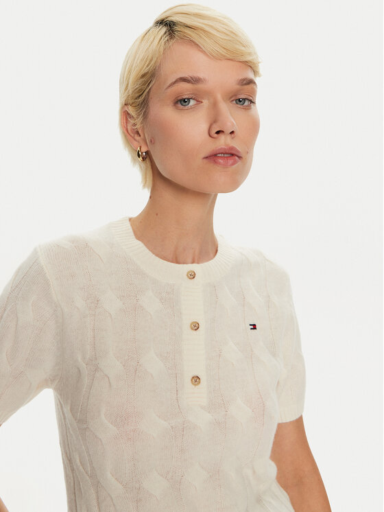 Tommy Hilfiger Tommy Hilfiger Polo WW0WW43504 Krēmkrāsas Regular Fit
