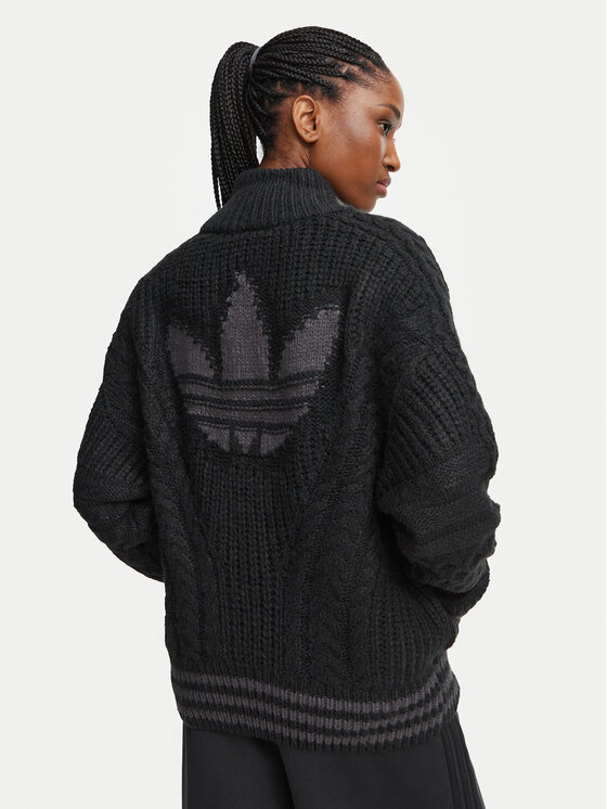 adidas adidas Kardigan Cable Knit Firebrid Track Top KT2289 Crna Regular Fit