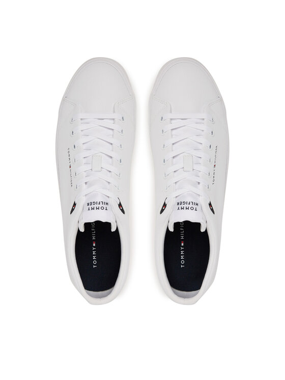 Tommy Hilfiger Tommy Hilfiger Πάνινα παπούτσια Th Hi Vulc Core Low Lth Ii Ess FM0FM05511 Λευκό