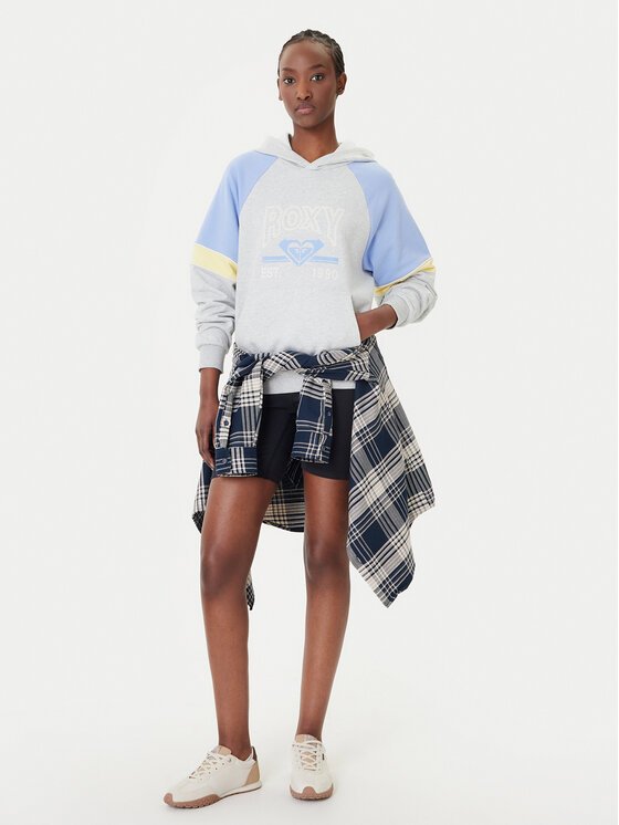 Roxy Roxy Світшот Essential Energy Blockd ERJFT04937 Сірий Regular Fit