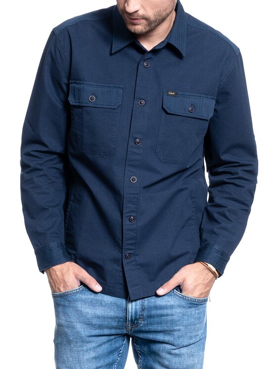 Lee Lee Camicia 2 PKT OVERSHIRT RELAXED FIT Blu Regular Fit