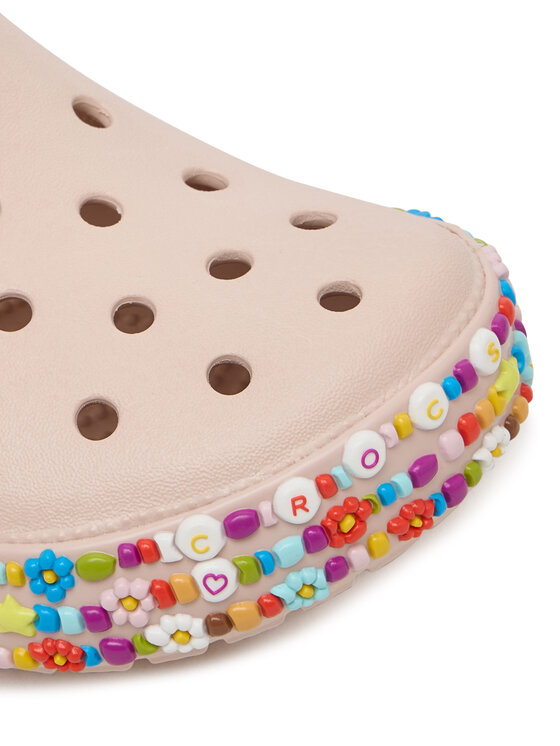 Crocs Crocs Παντόφλες Classic Beaded Band 211614 Μπεζ