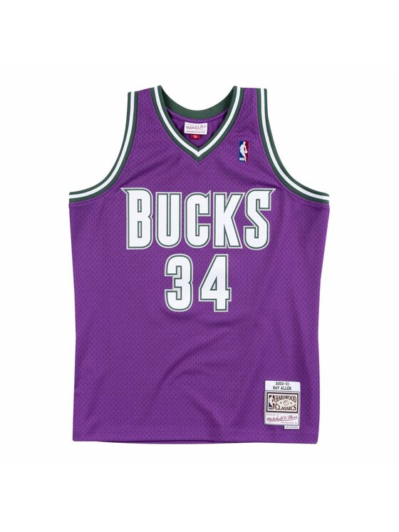 Mitchell & Ness Mitchell & Ness Tank top Milwaukee Bucks Ray Allen Fioletowy Standard Fit