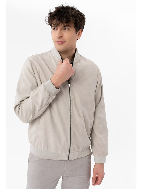 Volcano Volcano Kurtka bomber J-SAMOS Szary Regular Fit
