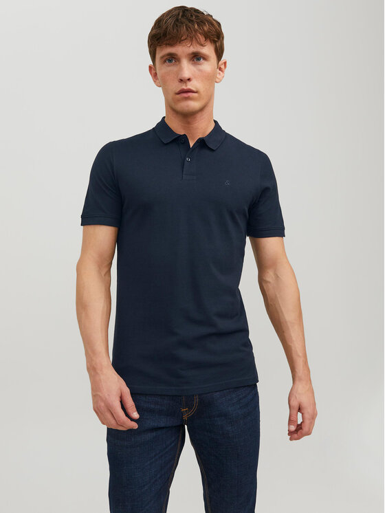 Jack&Jones Polo Basic 12136516 Tumši zils Slim Fit