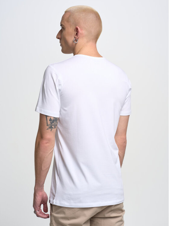 BIG STAR BIG STAR T-Shirt supiclassic_101 Biały Basic Fit
