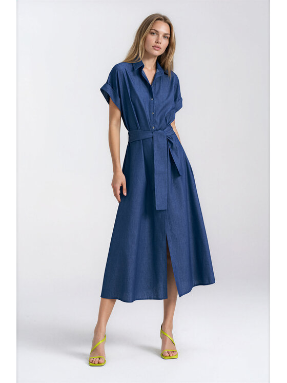 NIFE NIFE Džínové šaty S303 Loose Fit