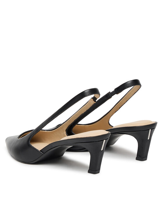 Calvin Klein Calvin Klein Sandale Ess Kitten Heel Sling Back HW0HW02641 Crna