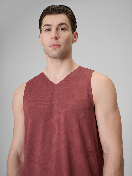 4F 4F Tank top BASKETBALL Bordowy Loose Fit