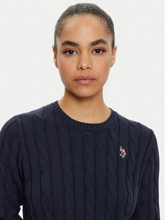 U.S. Polo Assn. U.S. Polo Assn. Sweter WUP0398 Granatowy Regular Fit