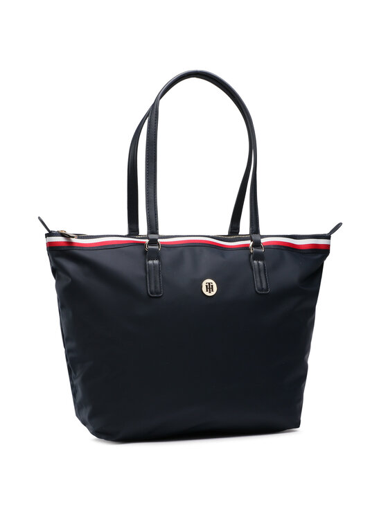 Tommy Hilfiger Tommy Hilfiger Käekott Poppy Tote Corp AW0AW08832 Tumesinine