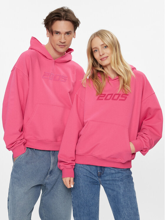 2005 Bluză Unisex 3D Roz Relaxed Fit