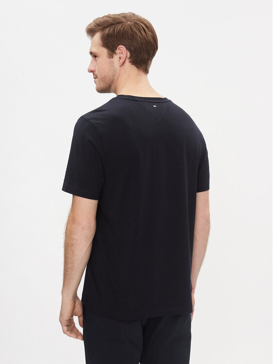 Tommy Hilfiger Tommy Hilfiger Póló Big Graphic S/S Tee MW0MW34204 Sötétkék Regular Fit