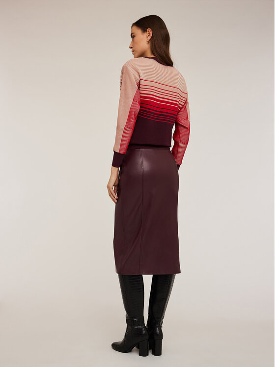 Motivi Motivi Spódnica midi 1323Q001012N036 Bordowy Regular Fit