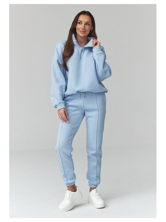 Makadamia Makadamia Dres A13 Niebieski Loose Fit