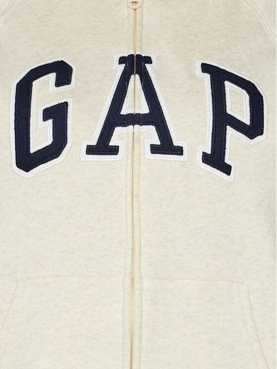 Gap Gap Majica dugih rukava 463503-16 Écru Regular Fit