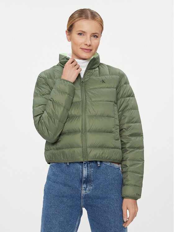 Calvin Klein Jeans Calvin Klein Jeans Geacă din puf J20J222585 Verde Regular Fit