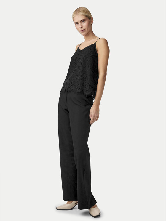 YAS YAS Τοπ Perla 26032812 Μαύρο Regular Fit