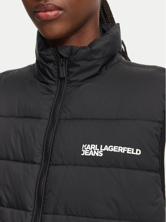 Karl Lagerfeld Jeans Karl Lagerfeld Jeans Αμάνικο Μπουφάν B3W15043 Μαύρο Regular Fit