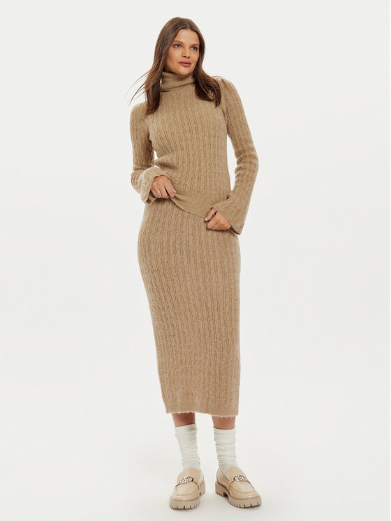 Liu Jo Liu Jo Midi szoknya WF4391 MA43P Bézs Regular Fit