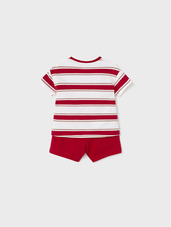 Mayoral Mayoral Set 2 majice i kratke hlače 1629 Crvena Regular Fit