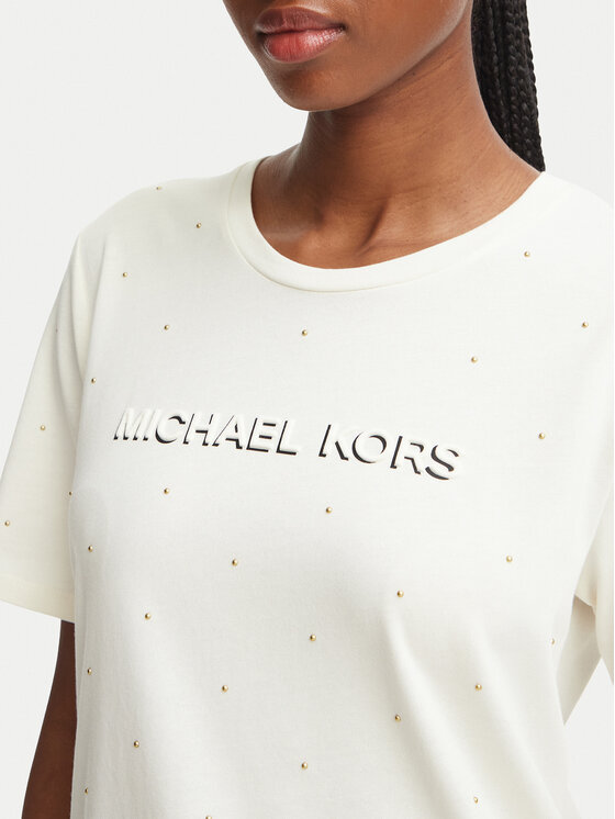 MICHAEL Michael Kors MICHAEL Michael Kors T-Shirt MT6524Y97J Kremowy Regular Fit