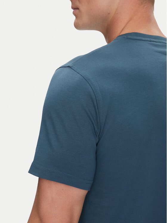 Barbour Barbour T-Shirt Devon MTS1391BU18 Granatowy Regular Fit