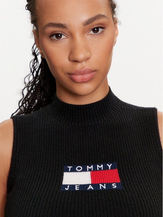 Tommy Jeans Tommy Jeans Ζιβάγκο Center Flag DW0DW18527 Μαύρο Slim Fit