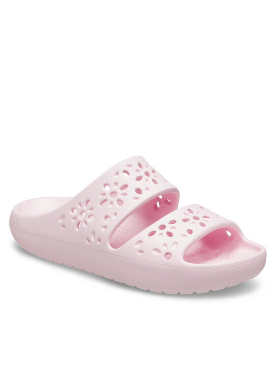 Crocs Crocs Papucs Classic Floral Cutout Sandal 210966 Rózsaszín