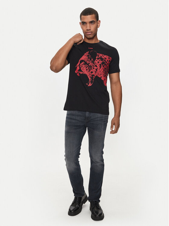HUGO Hugo Футболка Dikobra 50519013 Чорний Regular Fit