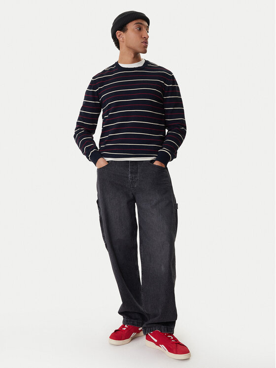 Element Element Sweter Icon Embroidery ELYSW00115 Granatowy Regular Fit