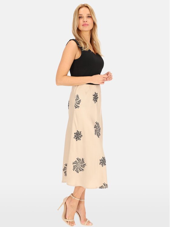 Perso Perso Sukně JPE242380F Béžová Regular Fit