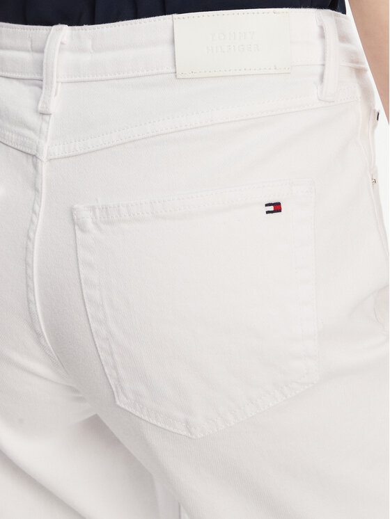 Tommy Hilfiger Tommy Hilfiger Blugi Classic WW0WW45923 Alb Straight Fit