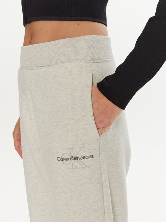 Calvin Klein Jeans Calvin Klein Jeans Spodnie dresowe Monologo J20J223590 Szary Relaxed Fit
