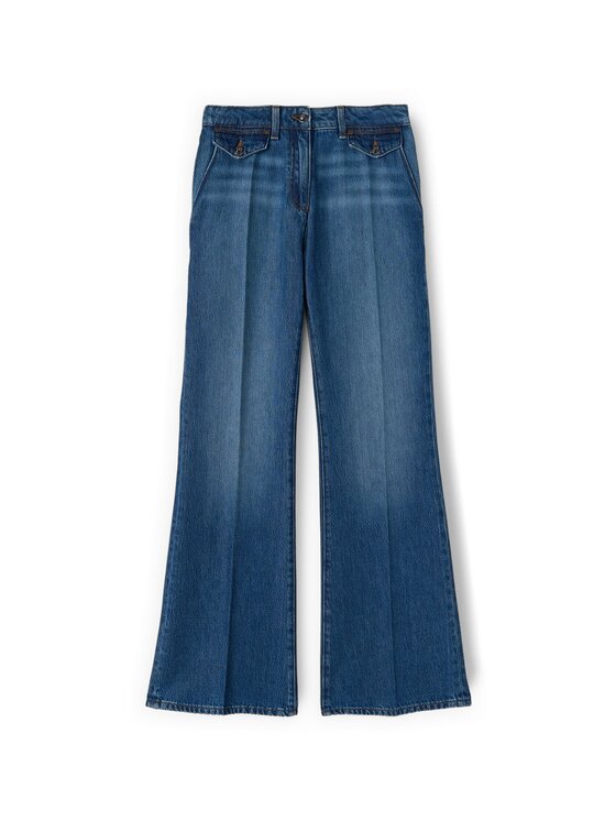 Motivi Motivi Jeansy P415Q004330N024 Niebieski Flare Fit