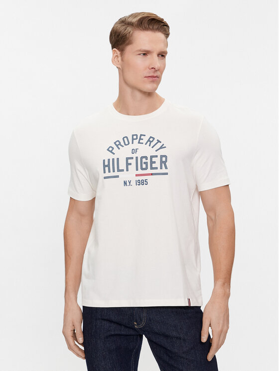 Tommy Hilfiger T-krekls Graphic MW0MW32641 Balts Regular Fit