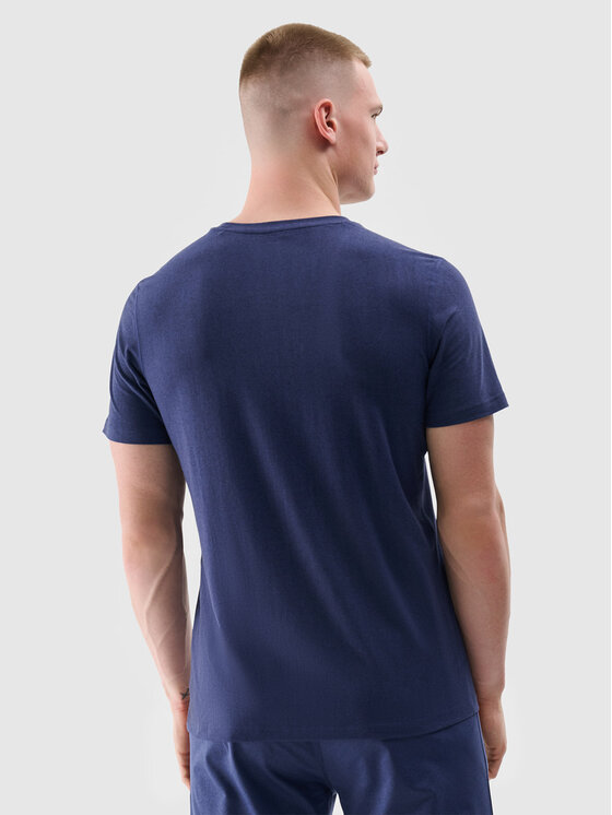 4F 4F Koszulka techniczna BASIC+ Granatowy Regular Fit