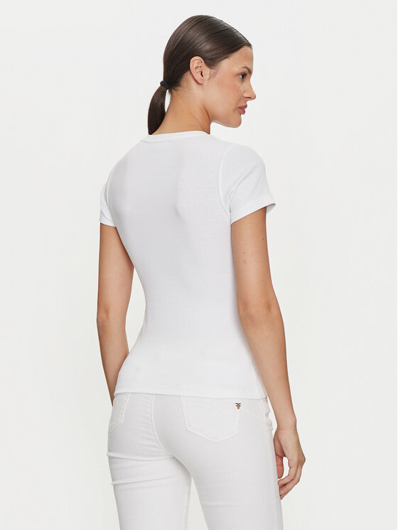 Guess Jeans Guess Jeans T-Shirt W4YI64 KA0H1 Biały Slim Fit