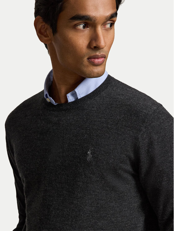 Polo Ralph Lauren Polo Ralph Lauren Πουλόβερ 710954589003 Σκούρο γκρι Regular Fit