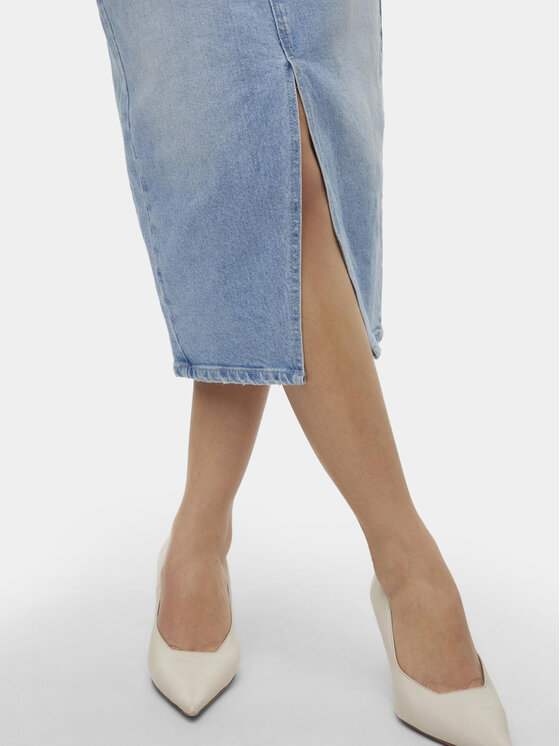 Vero Moda Vero Moda Džínsová sukňa Veri 10295731 Modrá Regular Fit