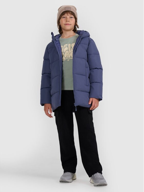 4F 4F Giubbotto piumino 4FJRAW25TDJAM0805-32S Blu scuro Regular Fit