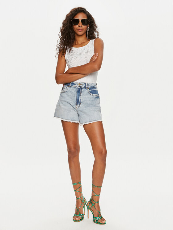 Versace Jeans Couture Versace Jeans Couture Джинсові шорти 76HAD541 Голубий Skinny Fit