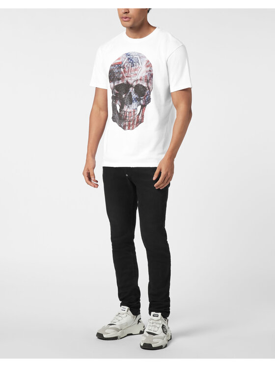 PHILIPP PLEIN PHILIPP PLEIN T-shirt 26241 Bianco Regular Fit