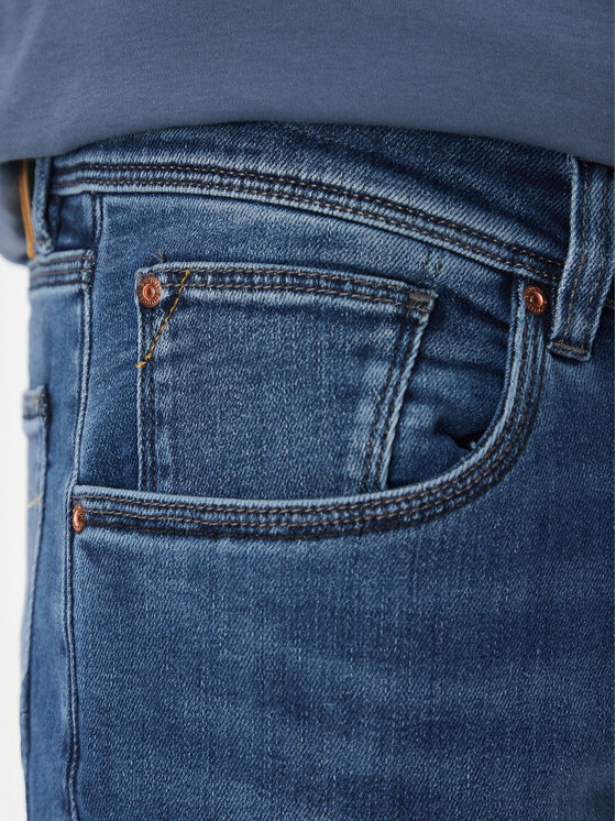 Bugatti Bugatti Džinsai 3108D 76671C Mėlyna Slim Fit